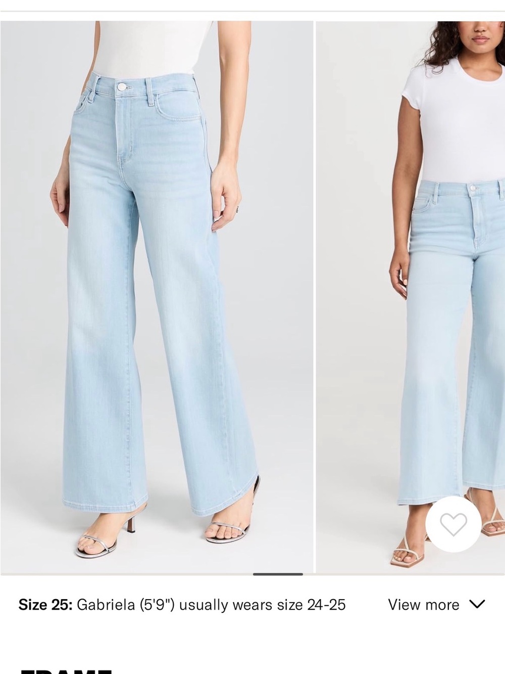 Frame Denim Light Wash Wide-Leg Jeans